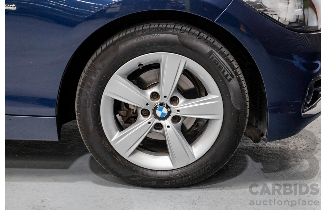 5/2016 BMW 118i Sport F20 LCI 5d Hatchback Mediterran Blue Metallic Turbo 1.5L