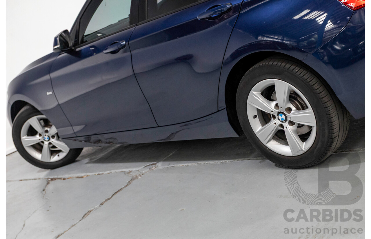 5/2016 BMW 118i Sport F20 LCI 5d Hatchback Mediterran Blue Metallic Turbo 1.5L