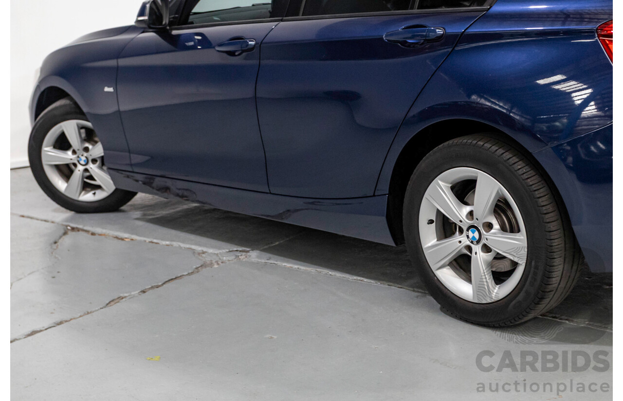 5/2016 BMW 118i Sport F20 LCI 5d Hatchback Mediterran Blue Metallic Turbo 1.5L