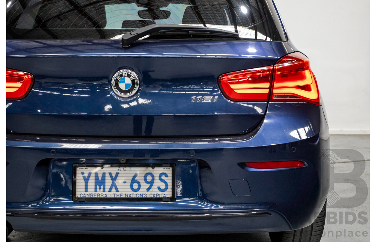 5/2016 BMW 118i Sport F20 LCI 5d Hatchback Mediterran Blue Metallic Turbo 1.5L