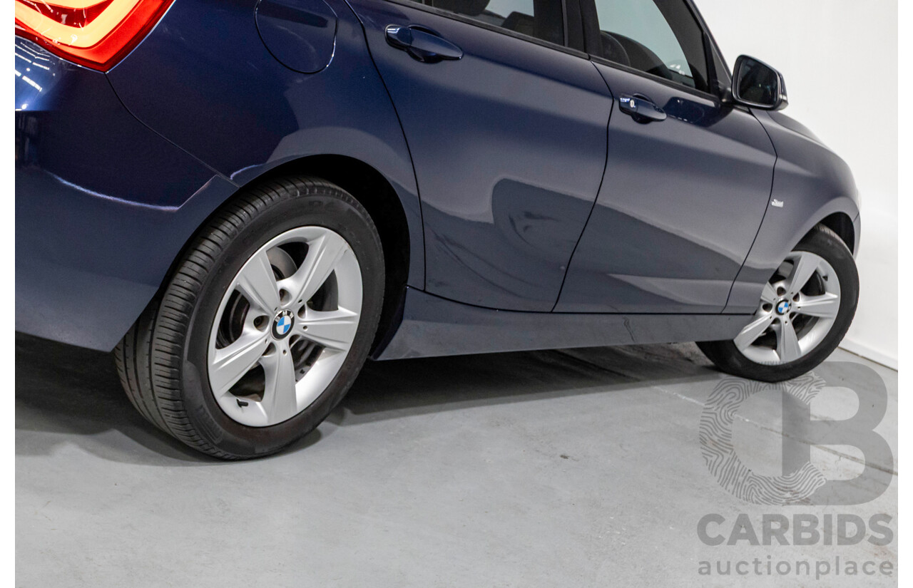 5/2016 BMW 118i Sport F20 LCI 5d Hatchback Mediterran Blue Metallic Turbo 1.5L