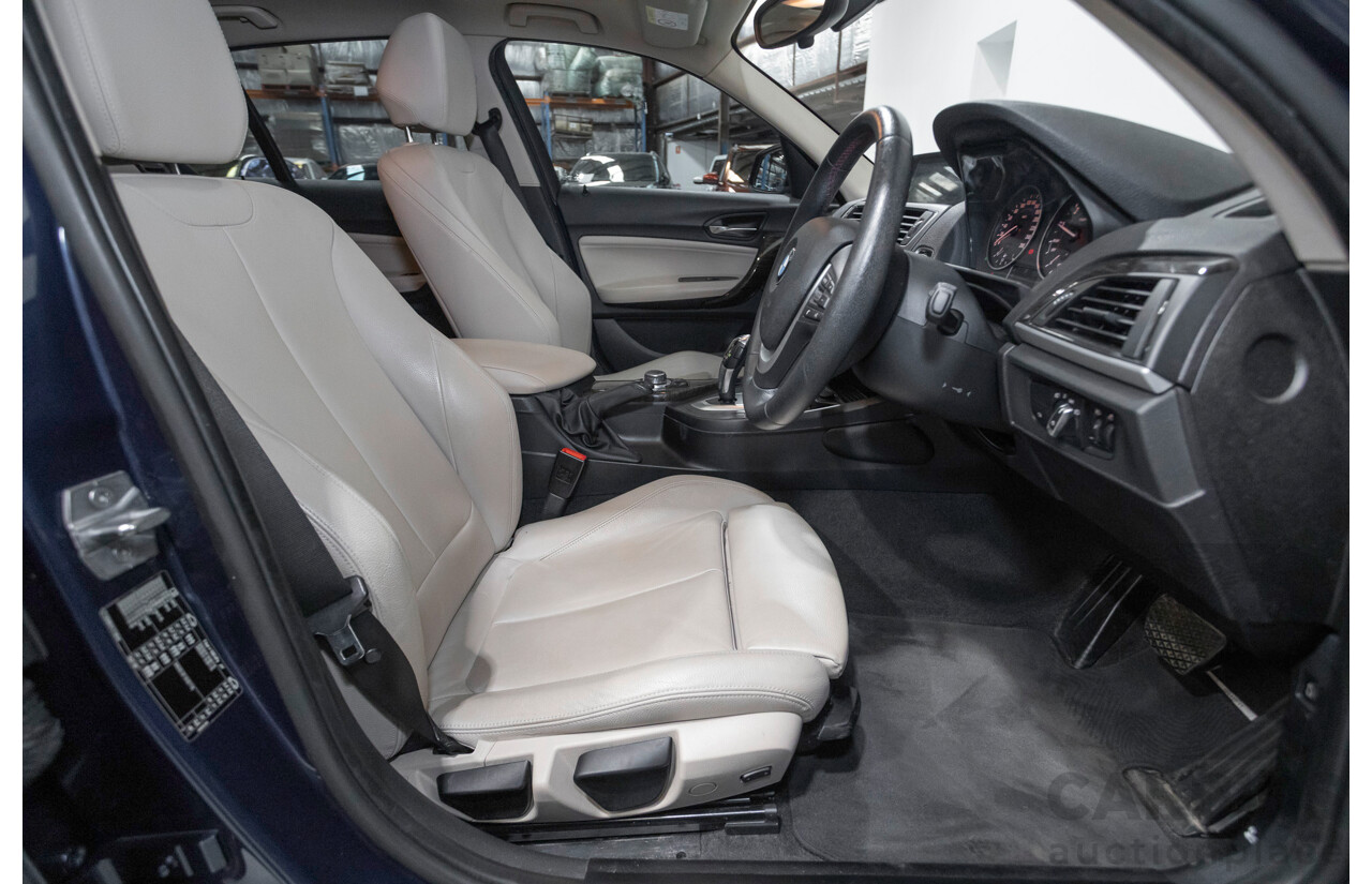 5/2016 BMW 118i Sport F20 LCI 5d Hatchback Mediterran Blue Metallic Turbo 1.5L