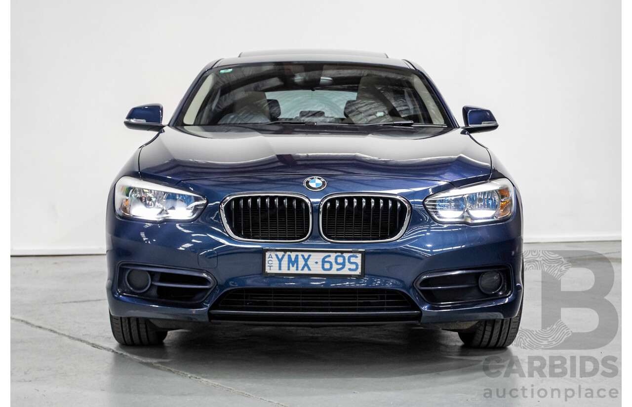 5/2016 BMW 118i Sport F20 LCI 5d Hatchback Mediterran Blue Metallic Turbo 1.5L