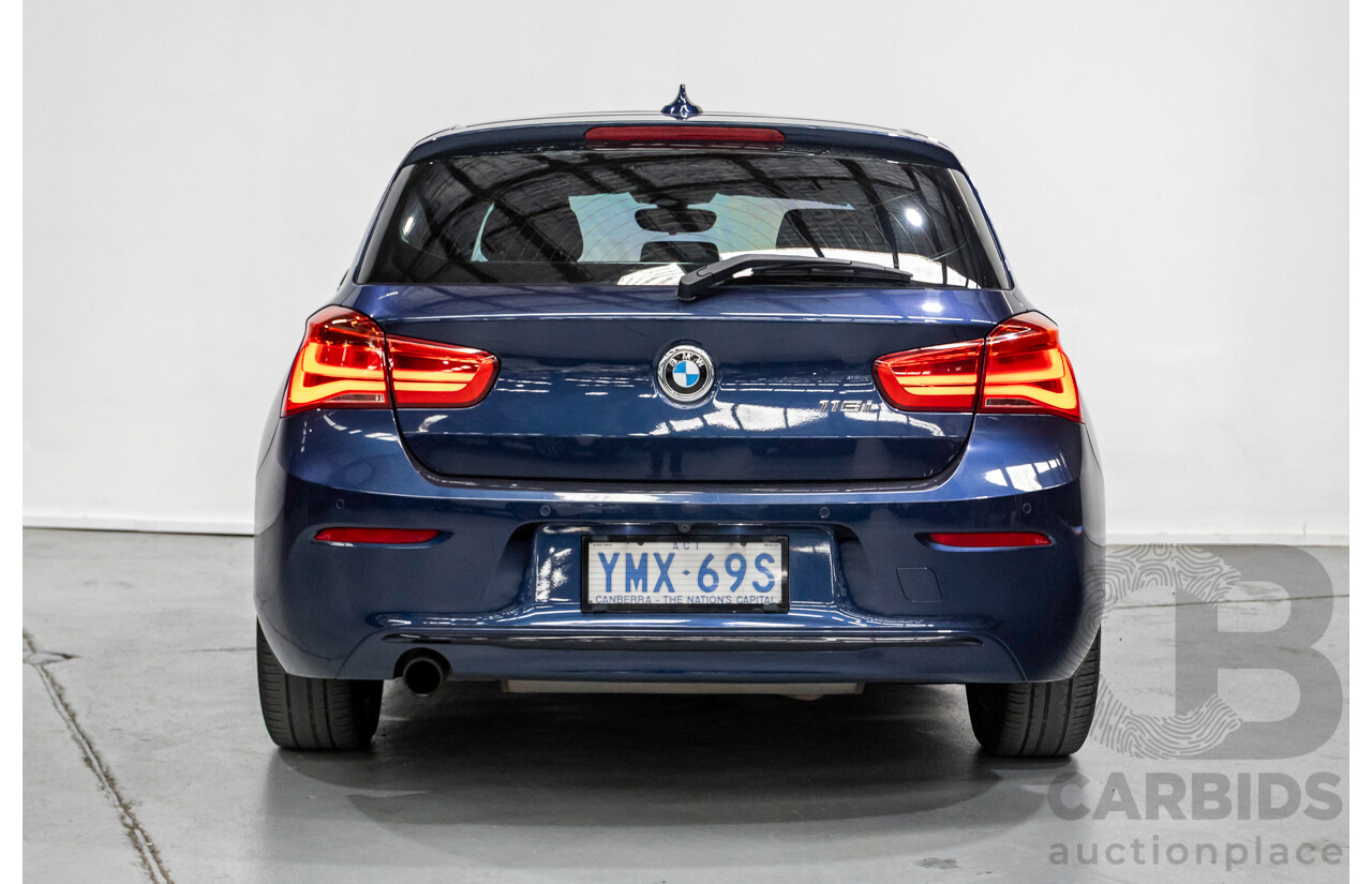 5/2016 BMW 118i Sport F20 LCI 5d Hatchback Mediterran Blue Metallic Turbo 1.5L