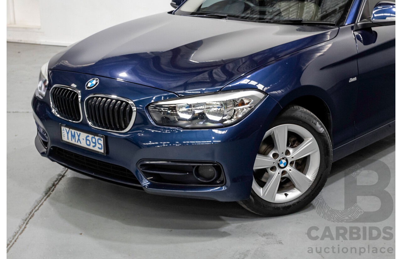 5/2016 BMW 118i Sport F20 LCI 5d Hatchback Mediterran Blue Metallic Turbo 1.5L