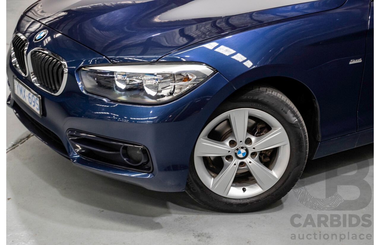 5/2016 BMW 118i Sport F20 LCI 5d Hatchback Mediterran Blue Metallic Turbo 1.5L