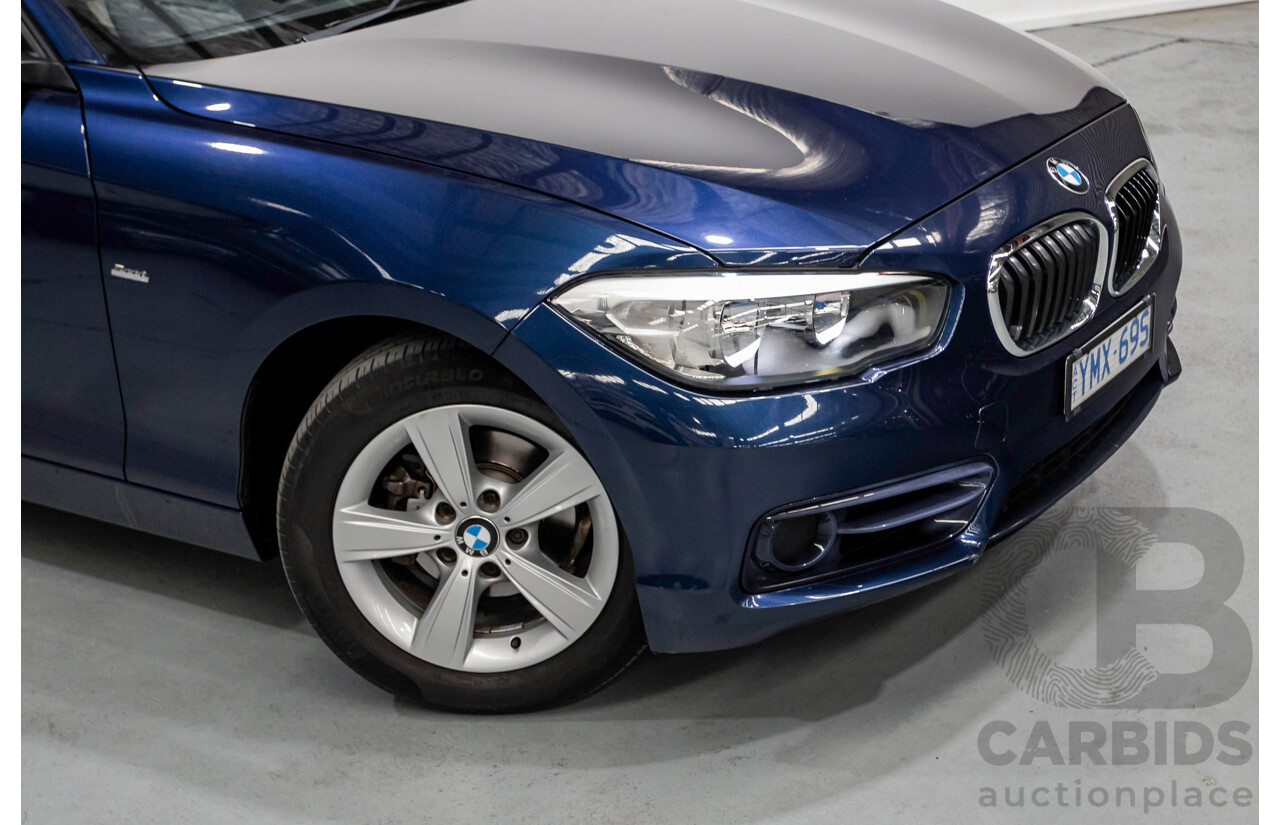 5/2016 BMW 118i Sport F20 LCI 5d Hatchback Mediterran Blue Metallic Turbo 1.5L