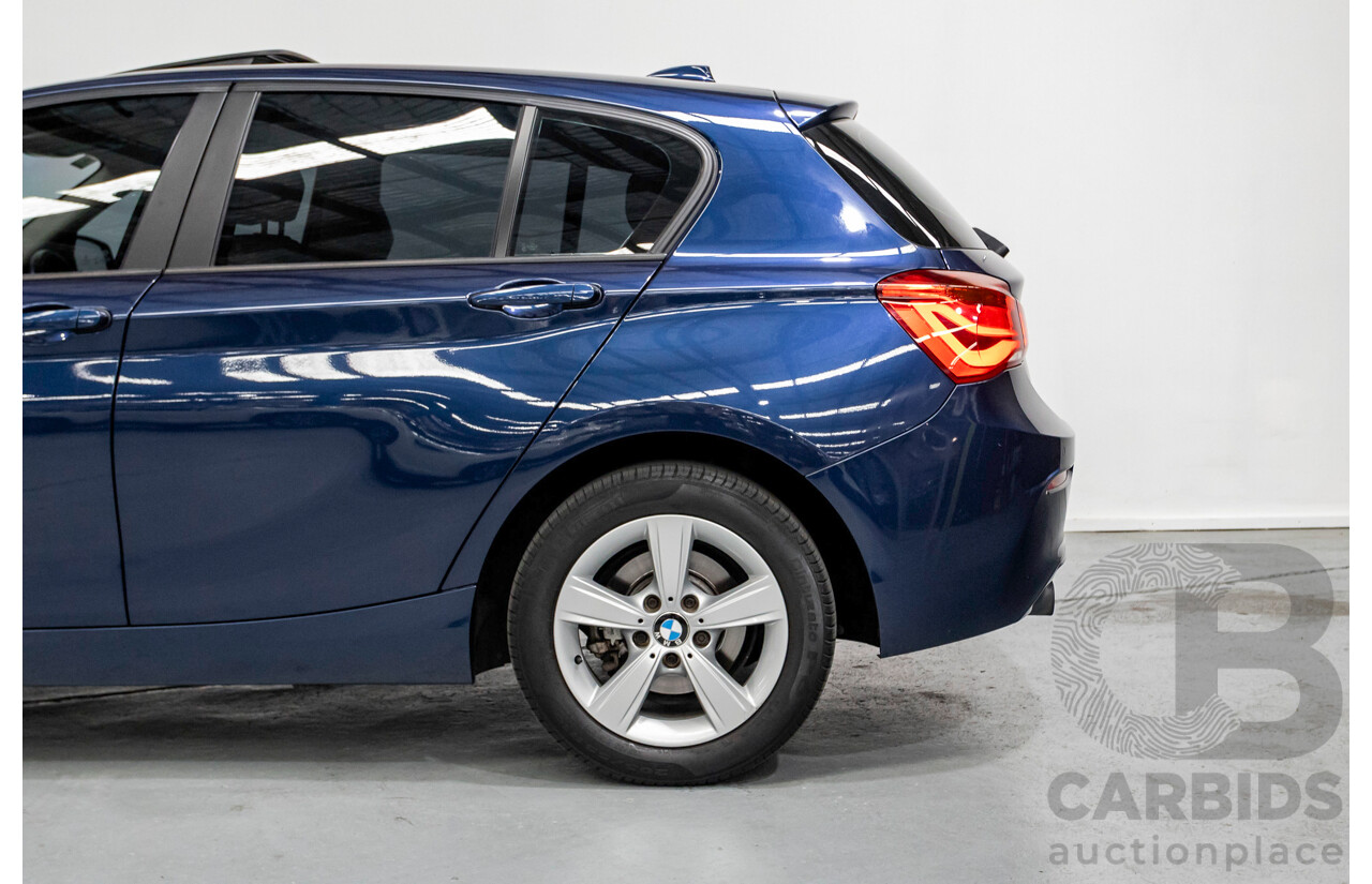 5/2016 BMW 118i Sport F20 LCI 5d Hatchback Mediterran Blue Metallic Turbo 1.5L