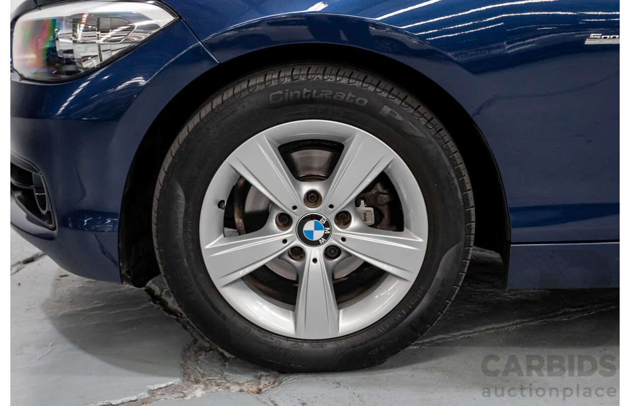 5/2016 BMW 118i Sport F20 LCI 5d Hatchback Mediterran Blue Metallic Turbo 1.5L
