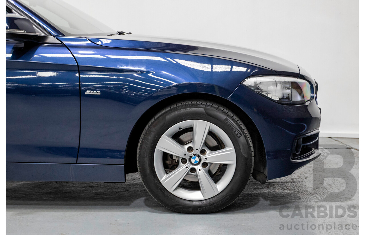 5/2016 BMW 118i Sport F20 LCI 5d Hatchback Mediterran Blue Metallic Turbo 1.5L