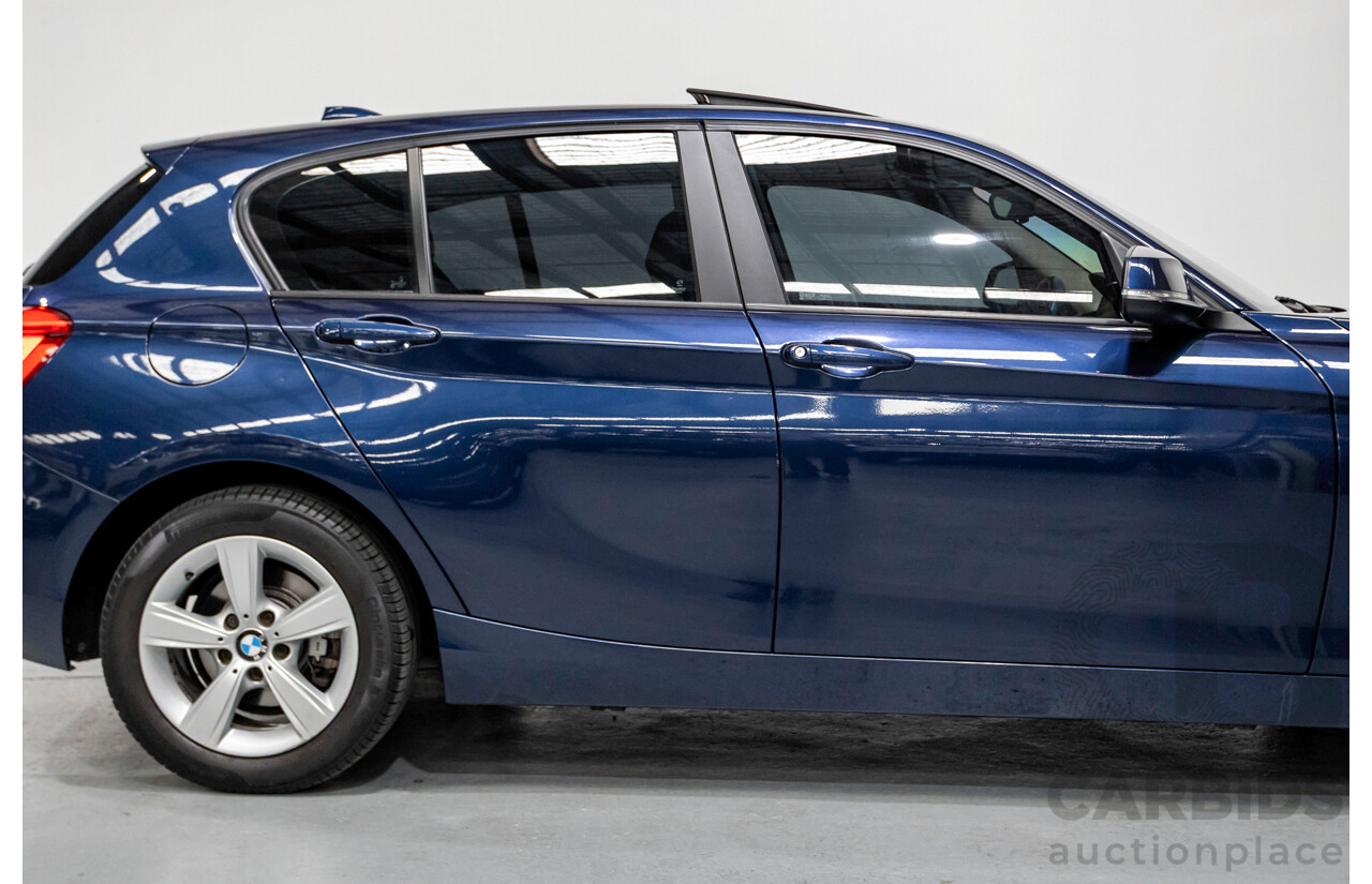5/2016 BMW 118i Sport F20 LCI 5d Hatchback Mediterran Blue Metallic Turbo 1.5L