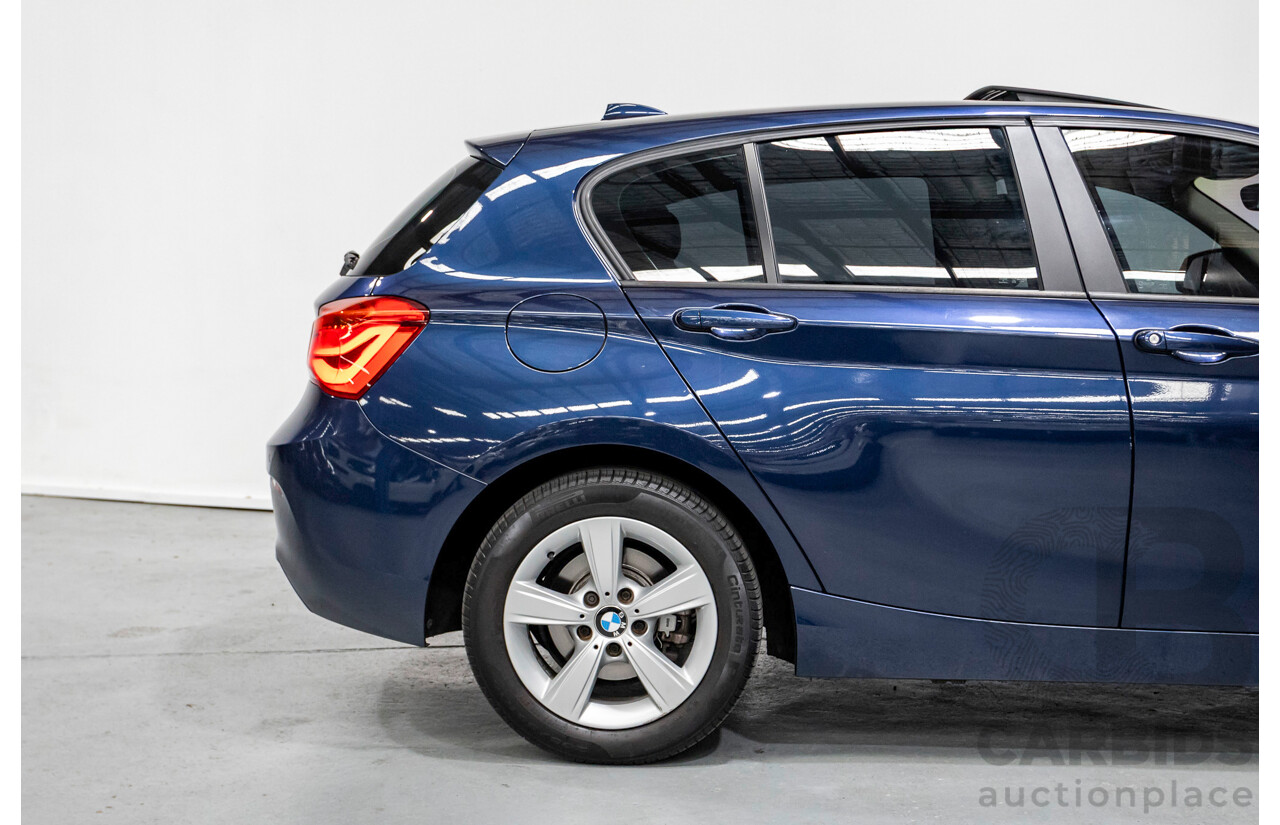 5/2016 BMW 118i Sport F20 LCI 5d Hatchback Mediterran Blue Metallic Turbo 1.5L