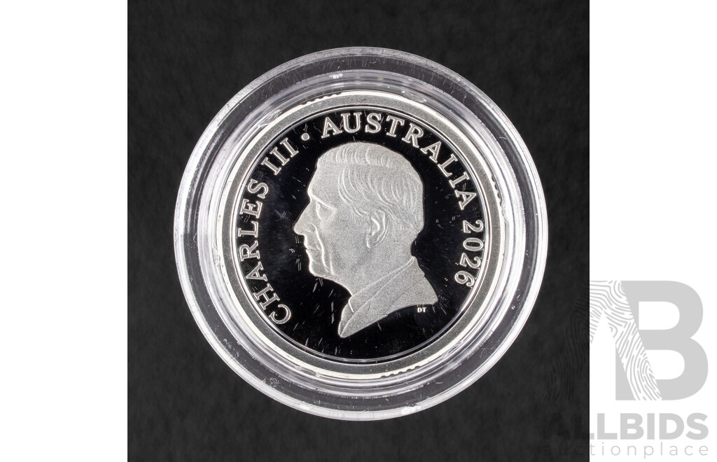 Australian RAM 2026 Silver Proof Coloured Two Dollar Coin, Bluey Two Dollar Bucks .999