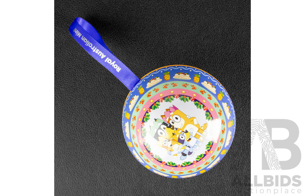 Australian RAM 2025 Silver Proof Coloured One Dollar Coin, Bluey Christmas, One Dollar Buck .999