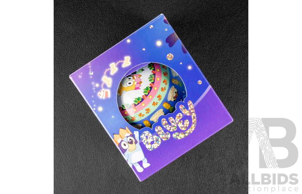 Australian RAM 2025 Silver Proof Coloured One Dollar Coin, Bluey Christmas, One Dollar Buck .999