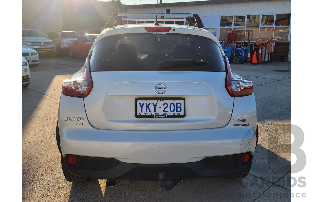 12/2015 Nissan Juke Ti-S (awd) F15 SERIES 2 4d Wagon White 1.6L