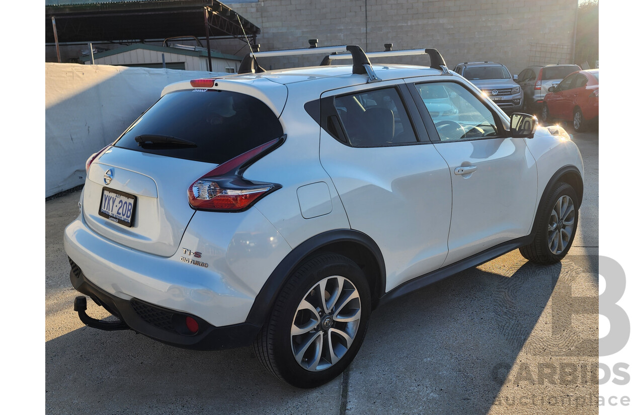 12/2015 Nissan Juke Ti-S (awd) F15 SERIES 2 4d Wagon White 1.6L