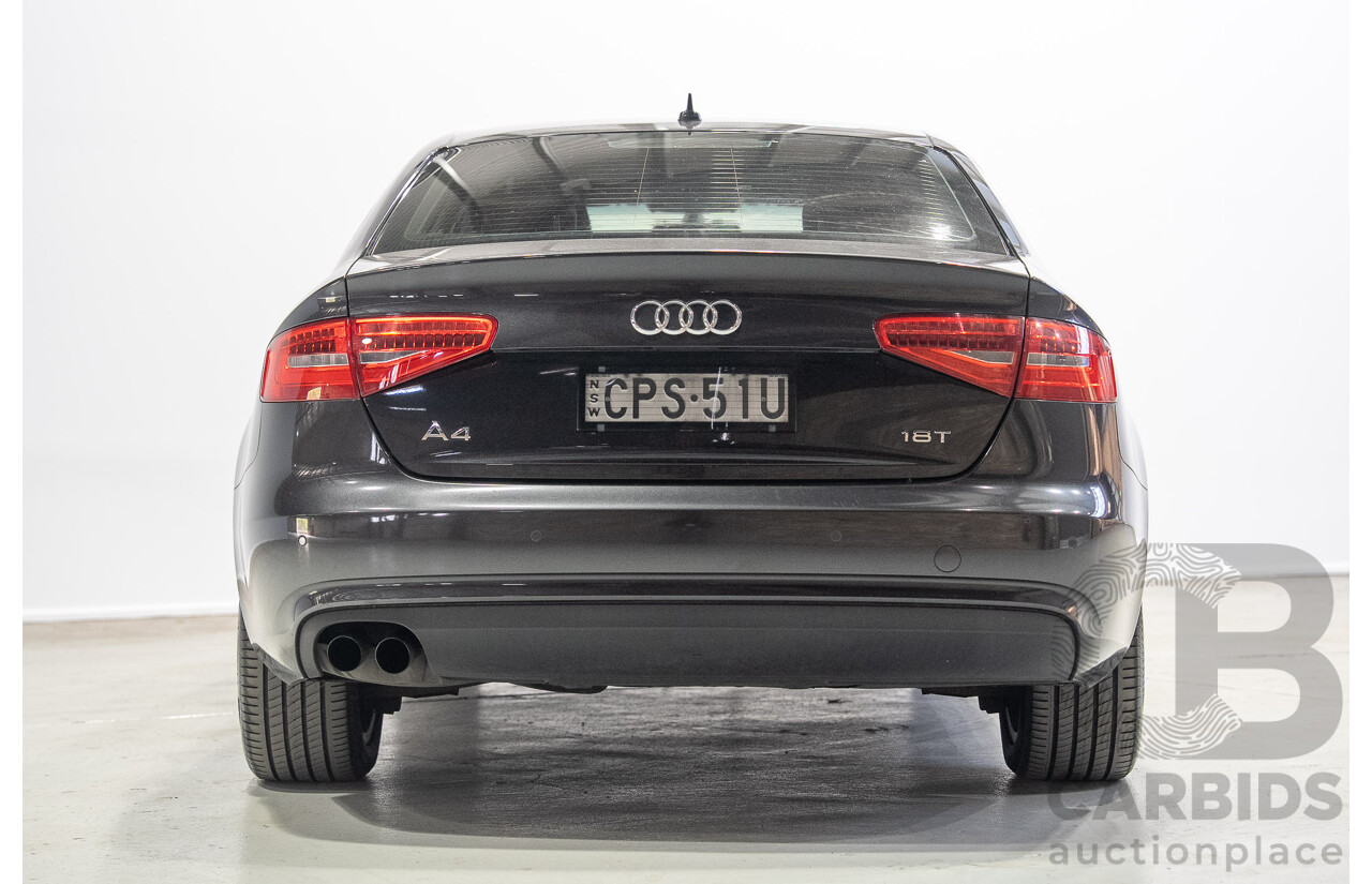05/2013 Audi A4 1.8 TFSI B8 (8K) MY13 4d Sedan Grey Turbo 1.8L