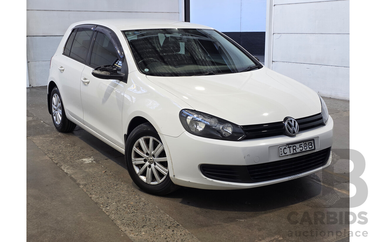 07/2012 Volkswagen Golf 90TSI Trendline 1K MY13 5d Hatchback White 1.4L