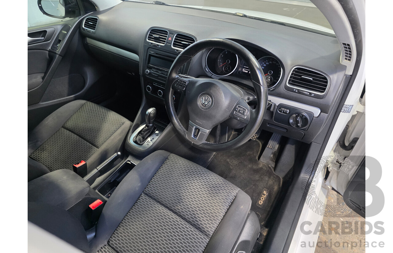 07/2012 Volkswagen Golf 90TSI Trendline 1K MY13 5d Hatchback White 1.4L