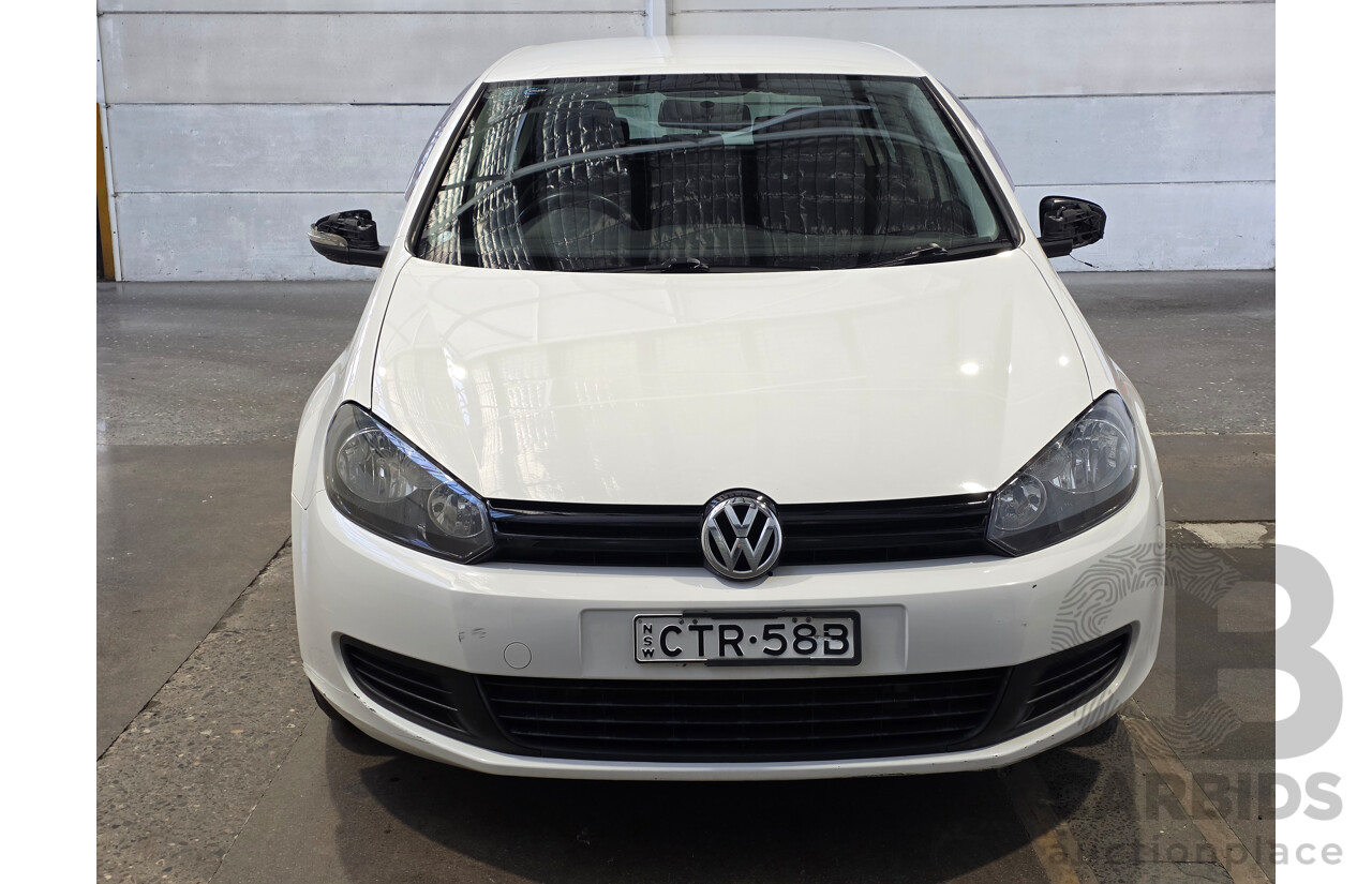 07/2012 Volkswagen Golf 90TSI Trendline 1K MY13 5d Hatchback White 1.4L