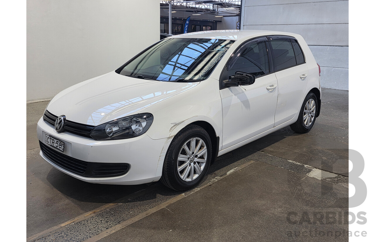 07/2012 Volkswagen Golf 90TSI Trendline 1K MY13 5d Hatchback White 1.4L