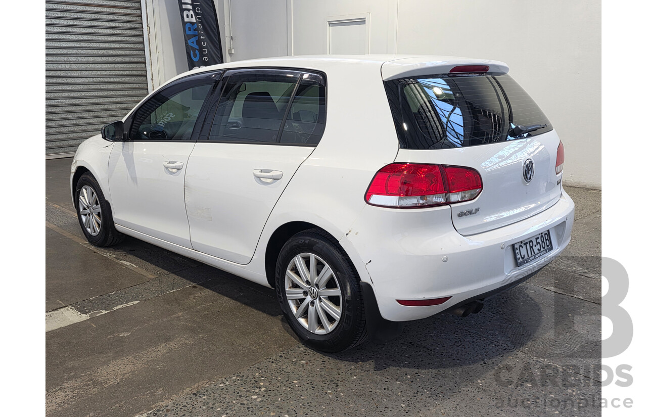 07/2012 Volkswagen Golf 90TSI Trendline 1K MY13 5d Hatchback White 1.4L