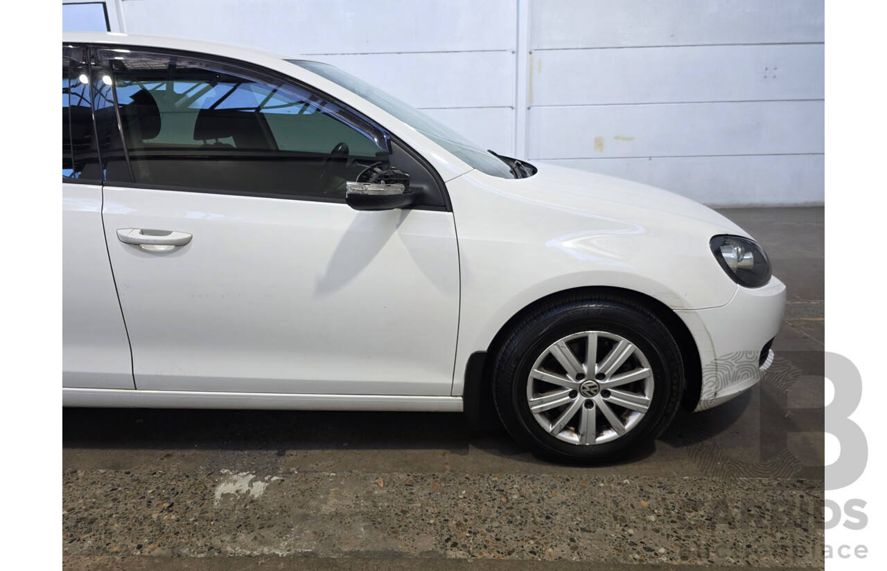 07/2012 Volkswagen Golf 90TSI Trendline 1K MY13 5d Hatchback White 1.4L