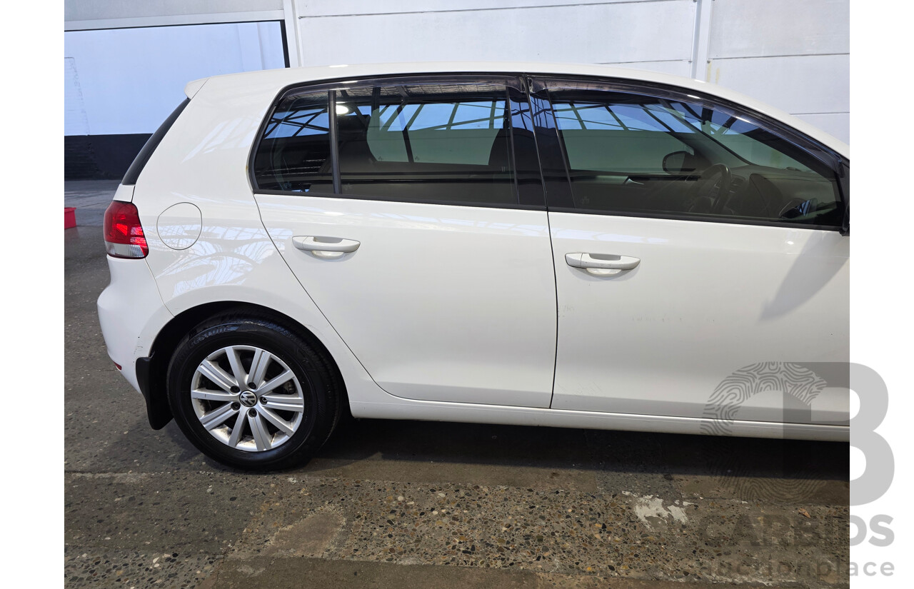 07/2012 Volkswagen Golf 90TSI Trendline 1K MY13 5d Hatchback White 1.4L