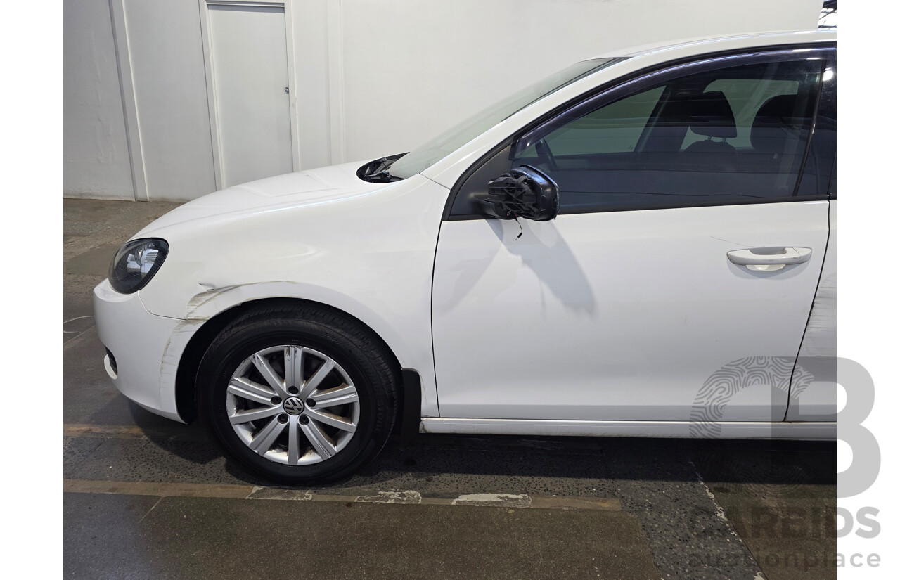 07/2012 Volkswagen Golf 90TSI Trendline 1K MY13 5d Hatchback White 1.4L