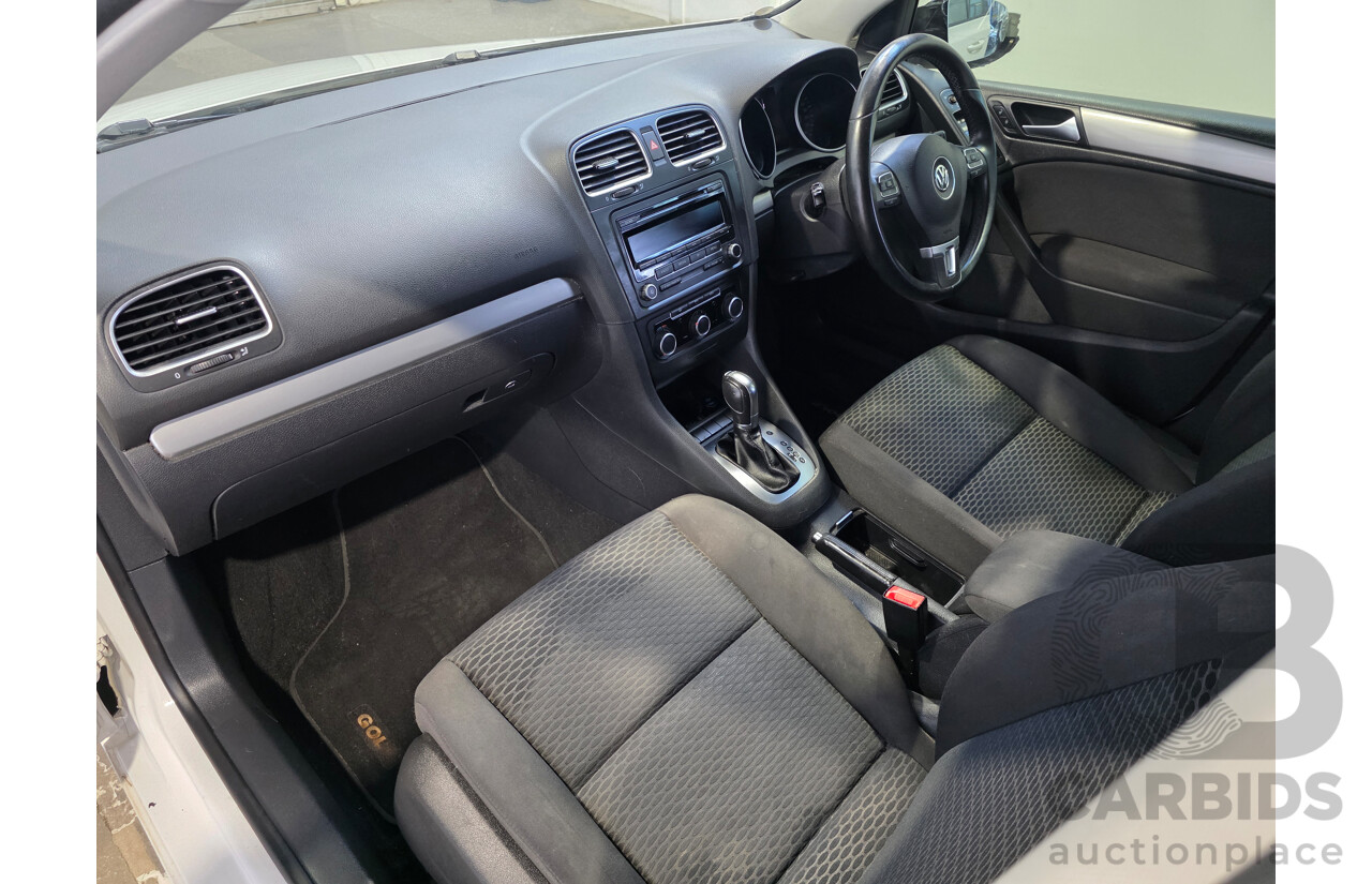 07/2012 Volkswagen Golf 90TSI Trendline 1K MY13 5d Hatchback White 1.4L