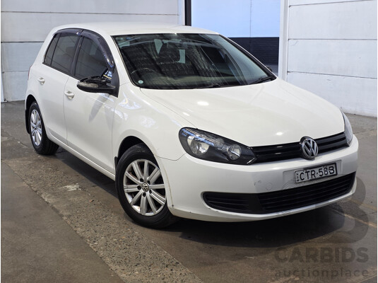 07/2012 Volkswagen Golf 90TSI Trendline 1K MY13 5d Hatchback White 1.4L