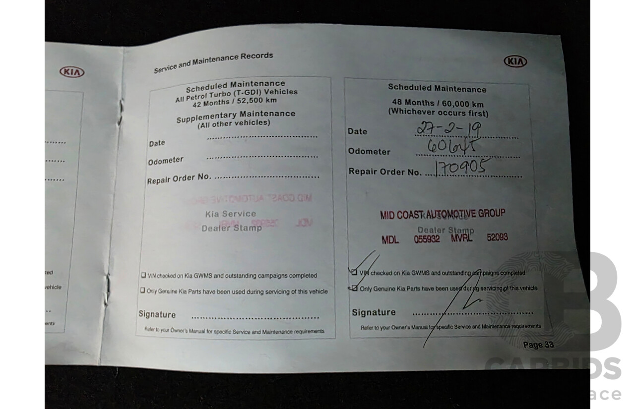 05/2015 Kia Cerato S YD MY15 5d Hatchback White 1.8L