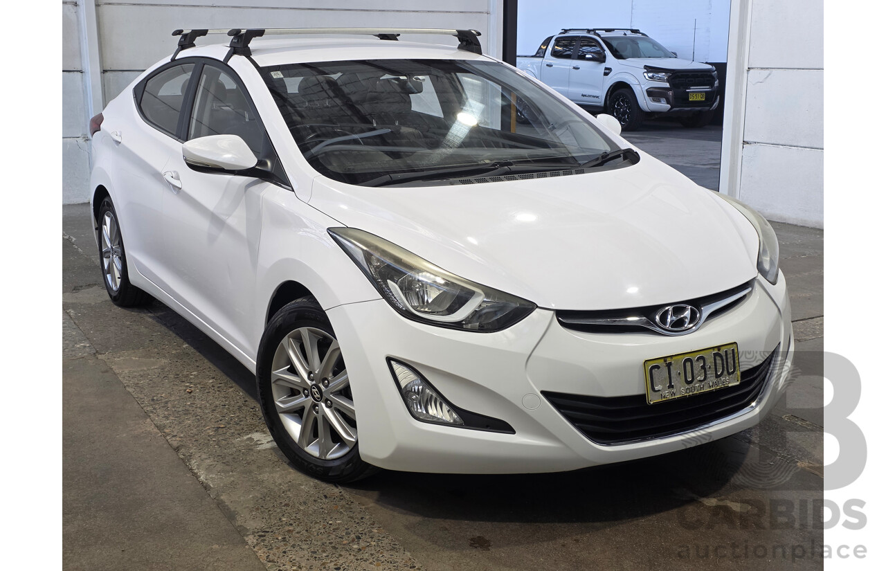07/2015 Hyundai Elantra Active SPECIAL EDITION MD SERIES 2 (MD3) 4d Sedan White 1.8L