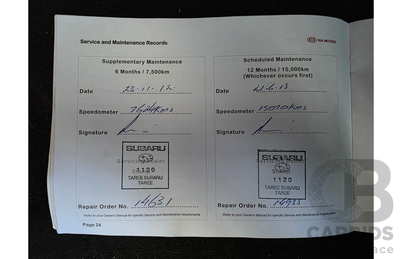 03/2012 Kia Rio S UB 5d Hatchback White 1.4L