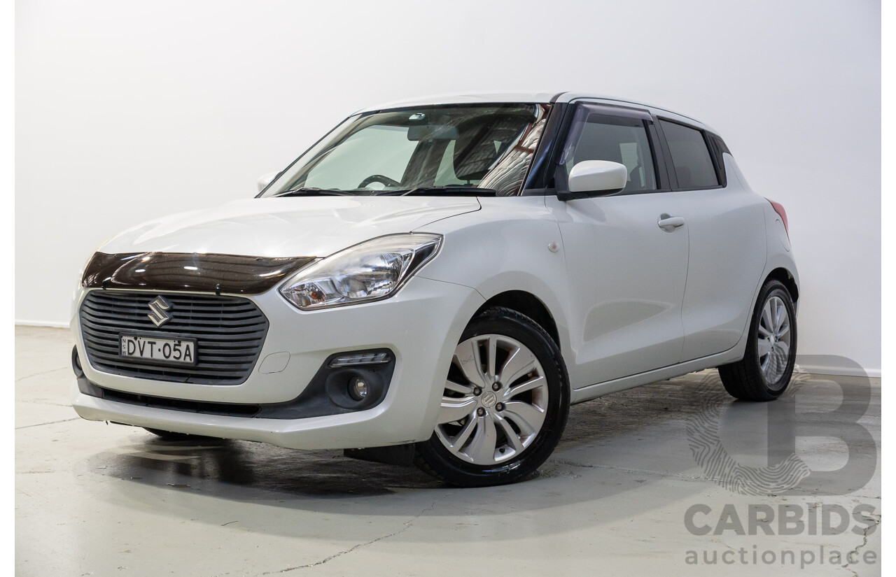 07/2017 Suzuki Swift GL Navigator AL 5d Hatchback White 1.2L