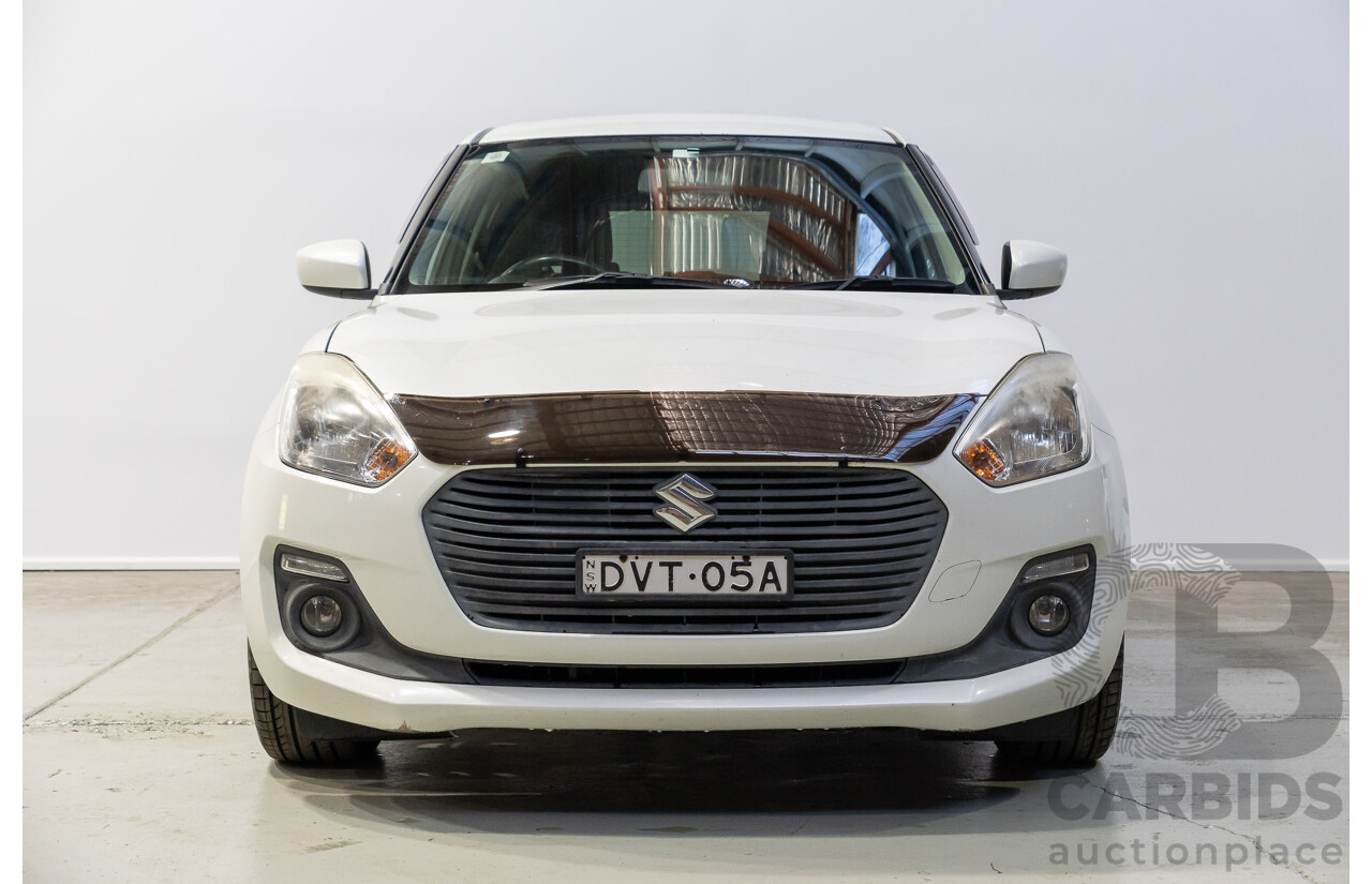 07/2017 Suzuki Swift GL Navigator AL 5d Hatchback White 1.2L