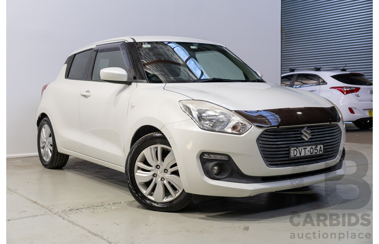 07/2017 Suzuki Swift GL Navigator AL 5d Hatchback White 1.2L