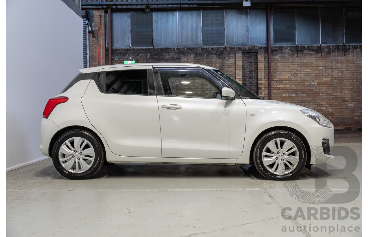 07/2017 Suzuki Swift GL Navigator AL 5d Hatchback White 1.2L