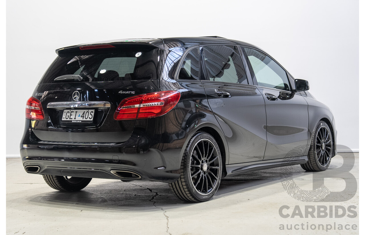 02/2017 Mercedes-Benz B250 4MATIC (AWD) 246 MY17 5d Hatchback Black 2.0L