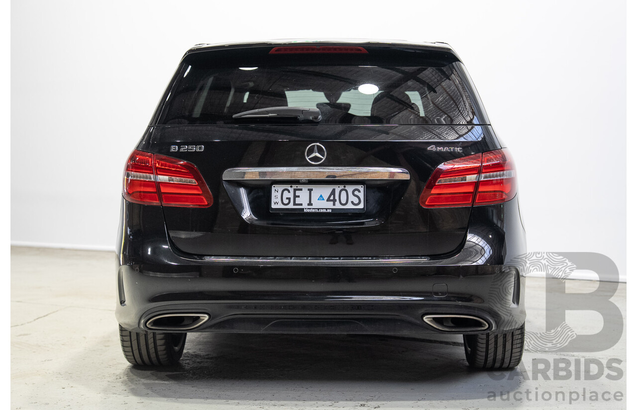 02/2017 Mercedes-Benz B250 4MATIC (AWD) 246 MY17 5d Hatchback Black 2.0L