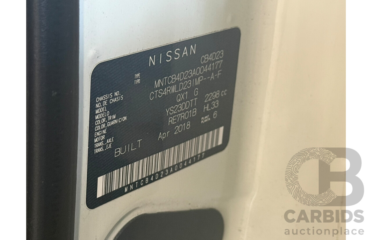 05/2018 Nissan Navara ST-X (4x4) D23 SERIES III MY18 Dual Cab P/Up White 2.3L