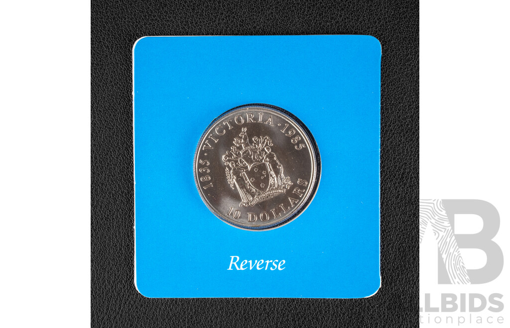 Australian RAM 1985 Silver Ten Dollar Coin, State Series, Victoria .925
