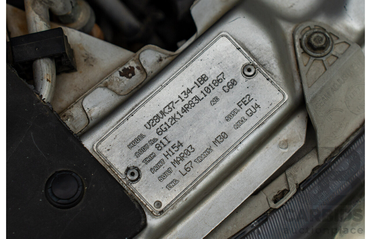 03/2003 Holden Monaro CV6 V2 Series II 2d Coupe Quicksilver Supercharged 3.8L V6