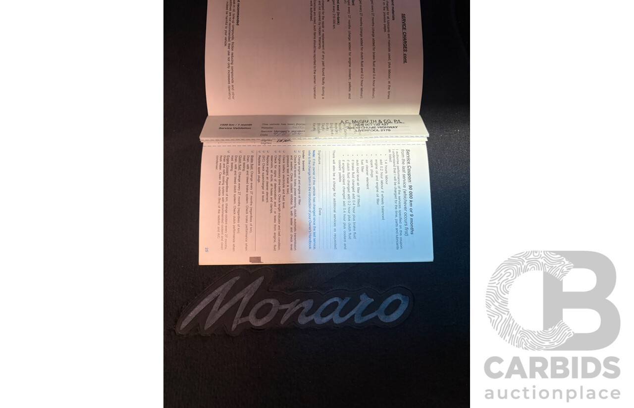 03/2003 Holden Monaro CV6 V2 Series II 2d Coupe Quicksilver Supercharged 3.8L V6