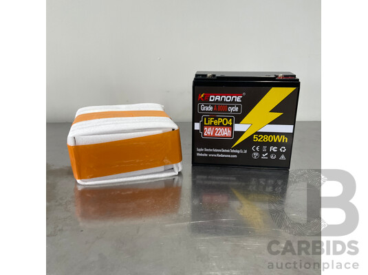 Kedanone LiFePO4 24V 220Ah Battery - LOT of 2