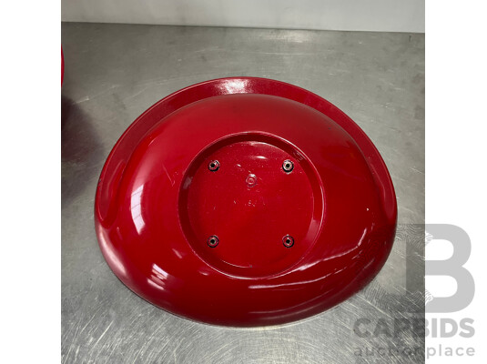 Red Bar Stool - Seat Shells - LOT of 3
