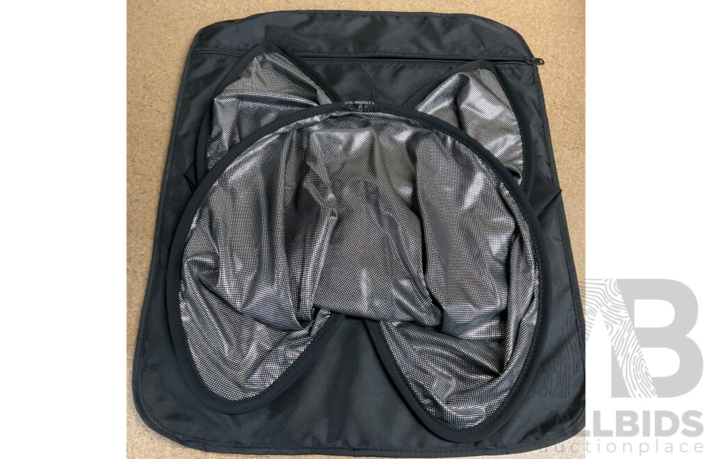 Tesla Model Y - Foldable Glass Roof Sunshade Kit - LOT of 2 (Installation Clips & Storage Bag Included)