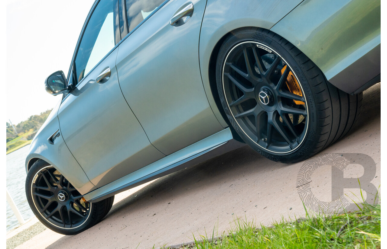 08/2018 Mercedes Benz E63 S AMG 4Matic+ (AWD) MY18 W213 4d Sedan Selenite Grey Metallic Twin Turbo V8 4.0L