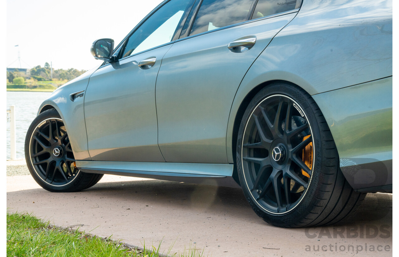 08/2018 Mercedes Benz E63 S AMG 4Matic+ (AWD) MY18 W213 4d Sedan Selenite Grey Metallic Twin Turbo V8 4.0L